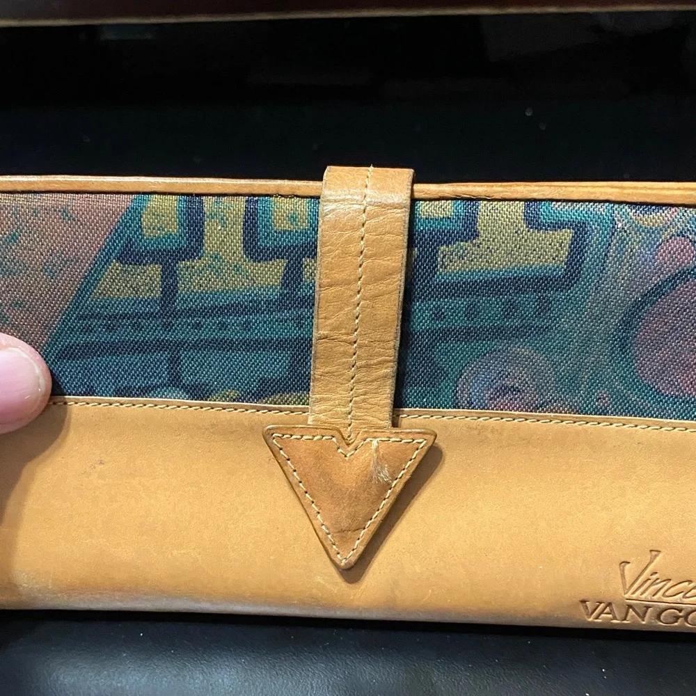 Vintage Vincent Van Gogh Tan and Multicolor Wallet